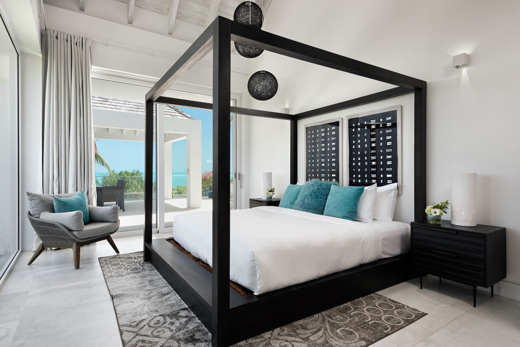 Blue villa photo.
